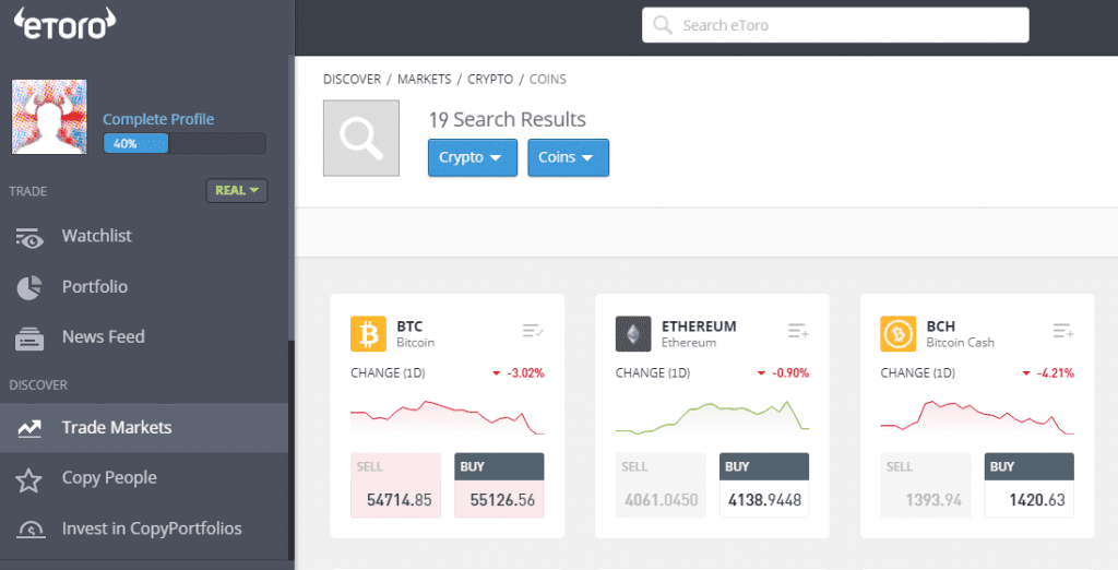 buy ethereum on etoro step 2