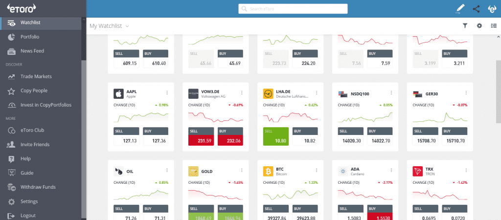 ADA etoro step 2